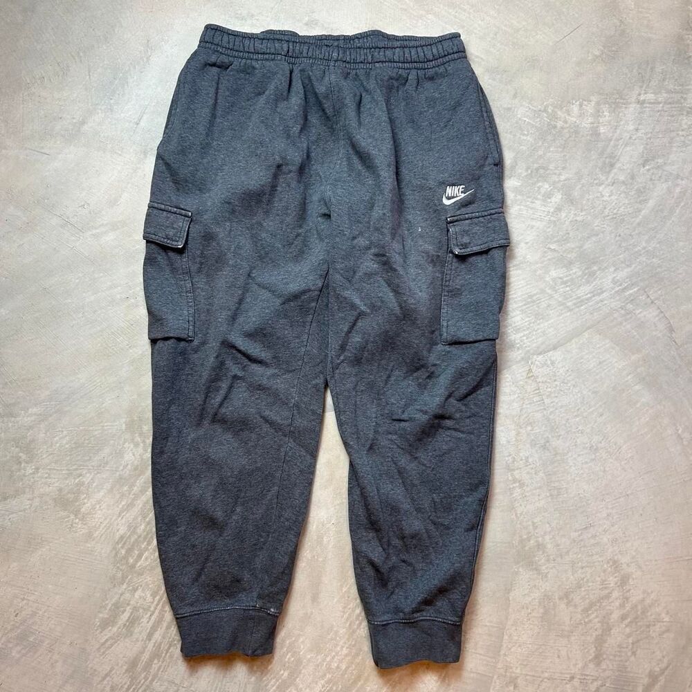 Nike Men's Grey and Black Trousers